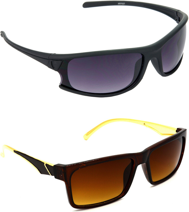 Hrinkar Sports Sunglasses(For Men & Women, Brown)