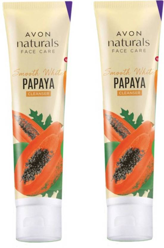 Avon Naturals Papaya Whitening Cleanser Set Of 2 Of 100 G Each