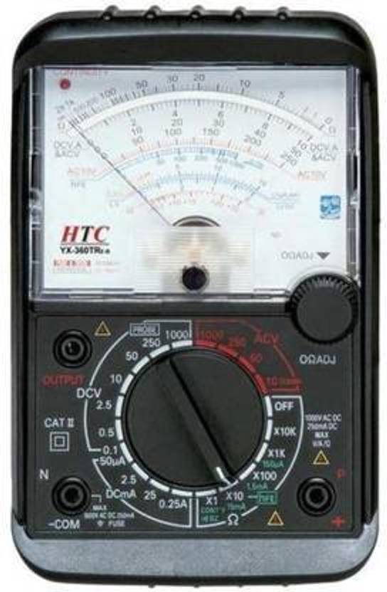 HTC Instrument 360TREB Analog Multimeter Price in India Buy HTC
