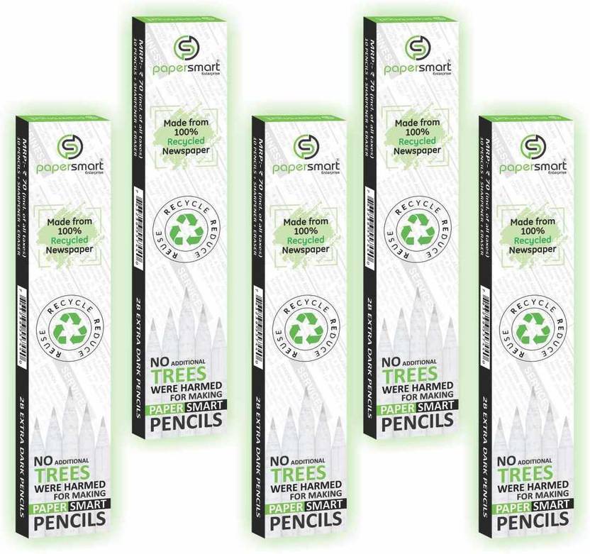Papersmart RECYCLED NEWSPAPER PENCIL 2B EXTRA DARK 5
