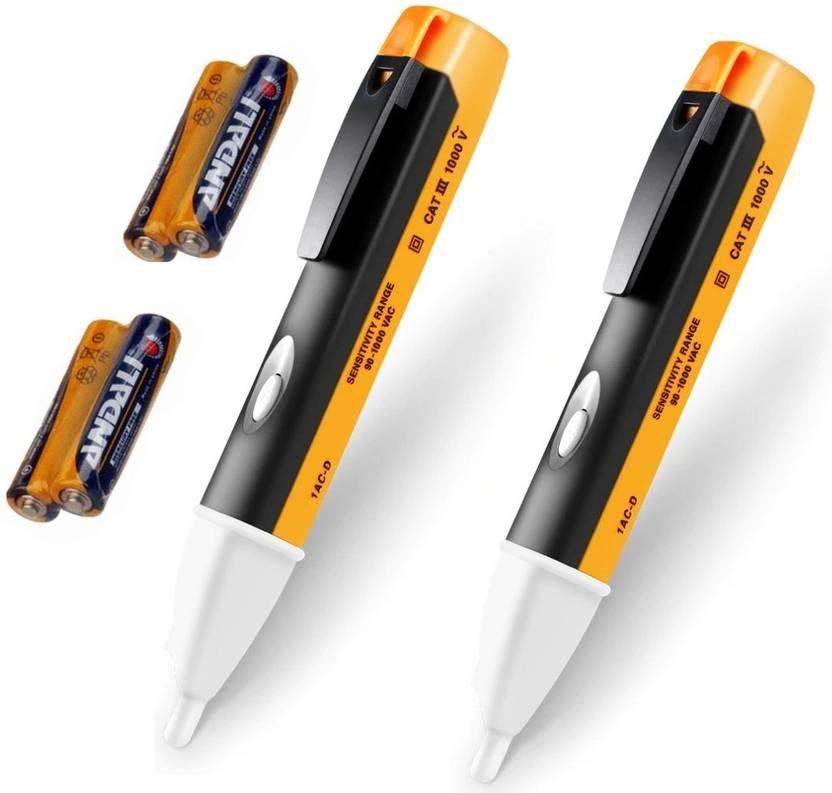 Techtest (Pack of 2) Electrical Non Contact Voltage Detector/Tester