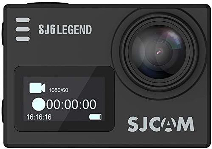 SJCAM SJ 6 Legend 16 MP 4K 24fps 2.0" LCD Touch Screen Action Camera | Gyro Sensor | External Mic Support | Dual Screen Sports and Action Camera(Black, 16 MP)