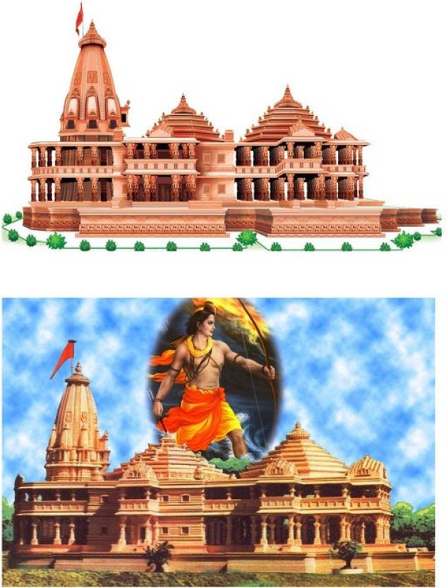 Wall Poster | Ayodhya Temple Poster Combo | Ram Mandir Decorative ...