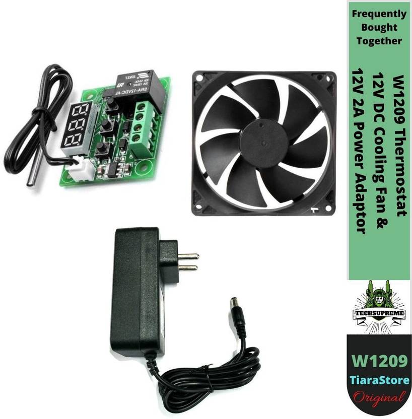 TECHSUPREME W1209 Digital Thermostat Temperature Sensor Adaptor &12V