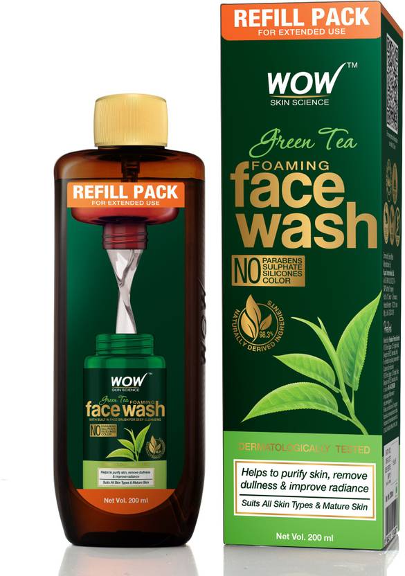WOW SKIN SCIENCE Green Tea Foaming Refill Pack With Green Tea & Aloe Vera Extract For