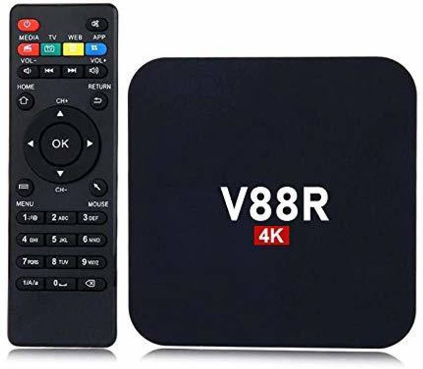 AUSHA Android TV Box 4K Ultra HD Smart Streaming Media Player Smart Box V88R Multimedia Gateway