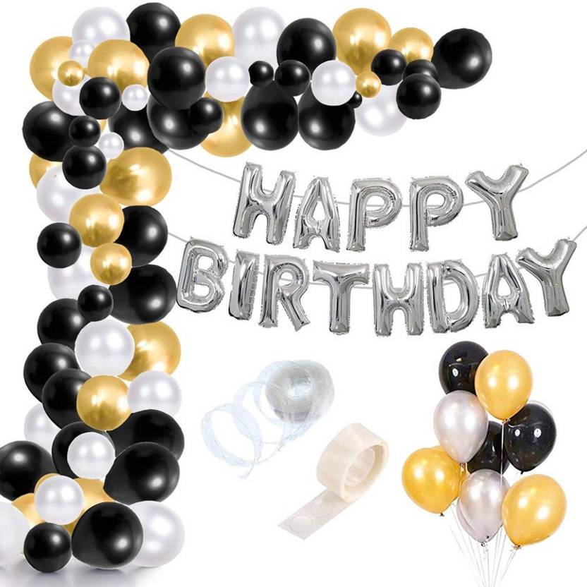 FANEX Solid Happy Birthday Balloons