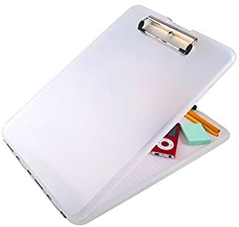 SOCHEP Paper & Document Storage Clipboard - Light Weight, Polypropylene Clipboard for Students, Teachers, Industrial(Set of 1, White)
