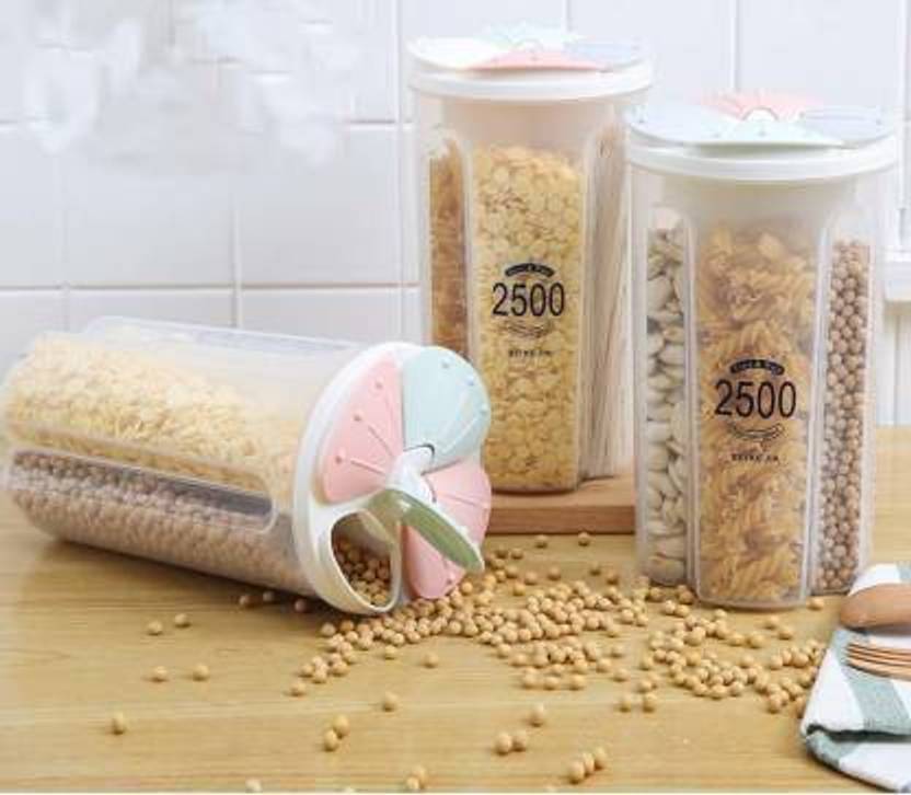 krishna fashion 2500 ml 4 Grid Cereal & Dry Food Storage ...