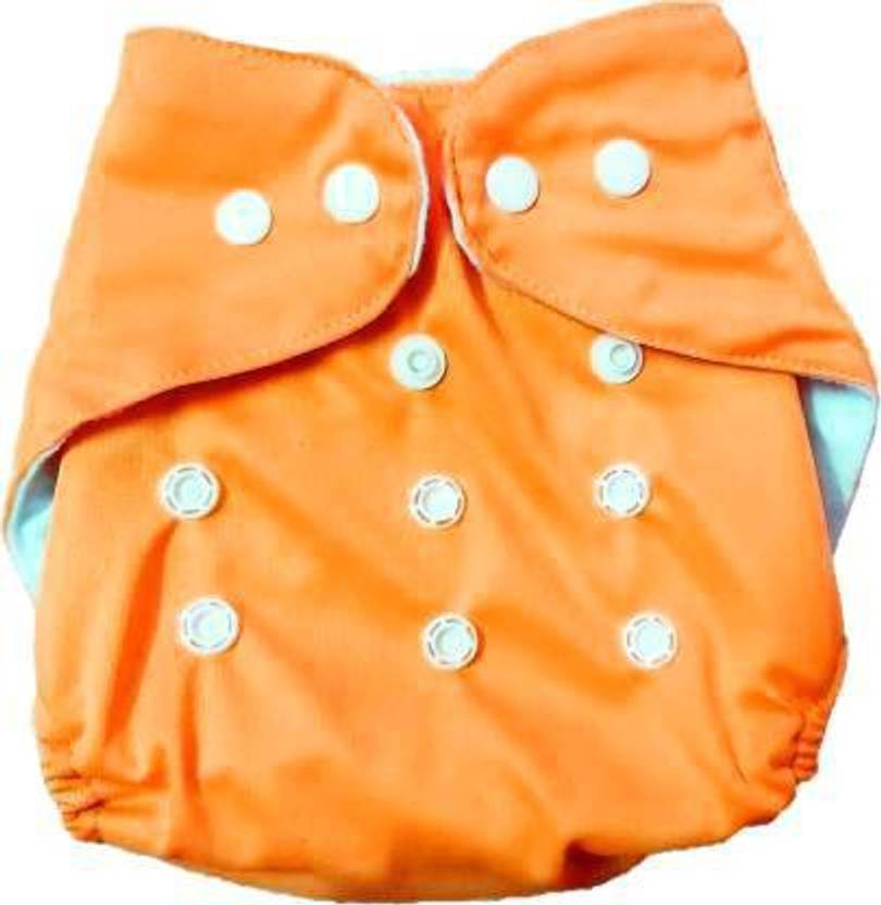 SS Sales ORANGE DIAPERS REUSABLE DIAPER BUTTON DIAPER (ORANGE) New