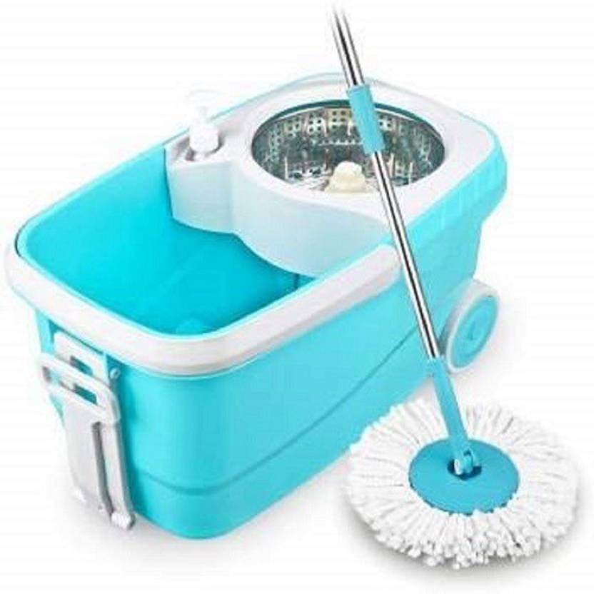 LUKKI Clean Easy Deluxe Spin Mop Bucket, Mop Price in India Buy LUKKI
