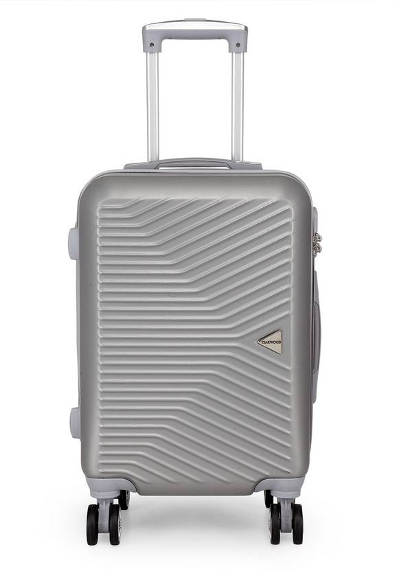 Teakwood CABIN LUGGAGE 55 CM (SILVER) Expandable Cabin Suitcase 20