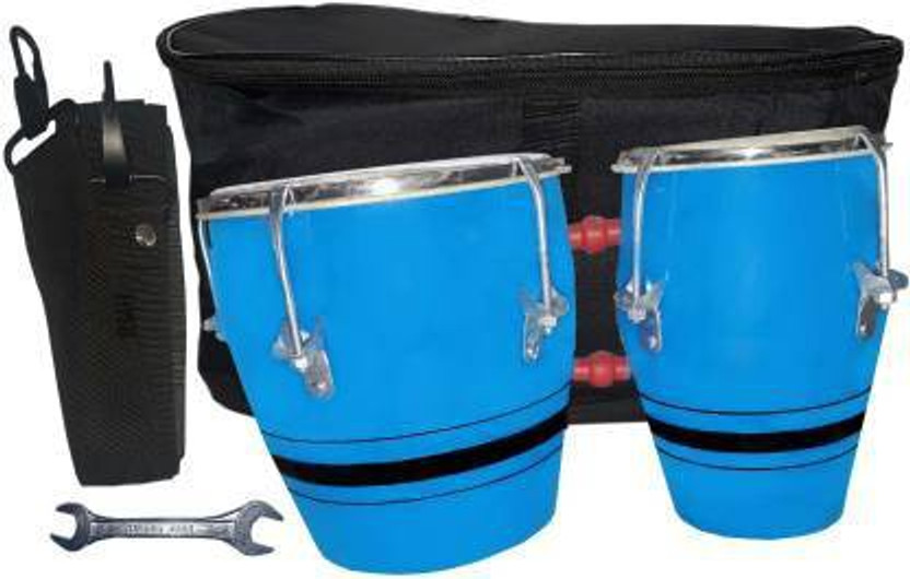 NSR Professional Bongo Drum With Full Tool Kit 017 Wooden Bongo(17 cm, 10 cm)