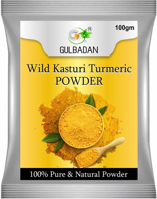 GULBADAN Oragnic Wild Amba Haldi Kasturi Turmeric Manjal Powder For