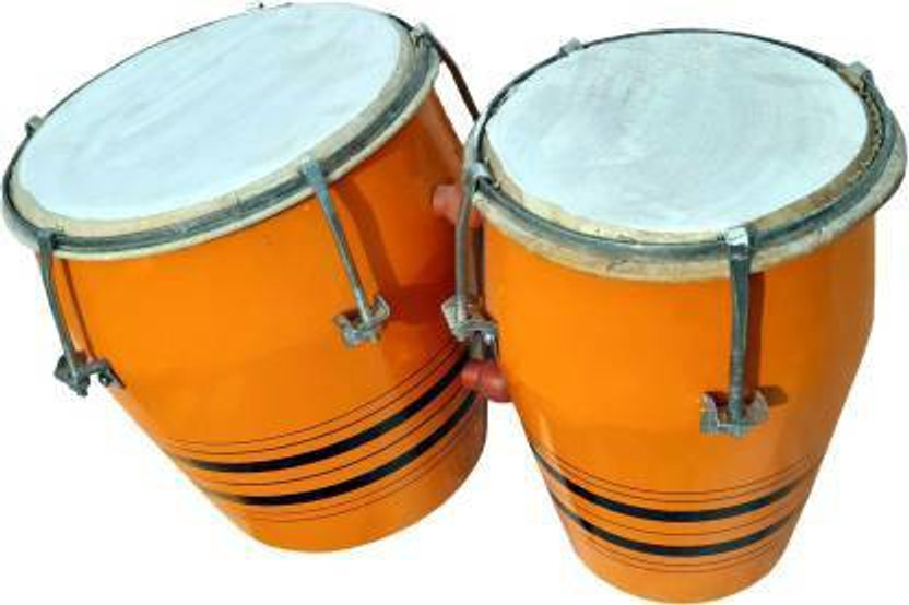 NSR Professional Bongo Drum musical instrument 024 Wooden Bongo(17 cm, 10 cm)