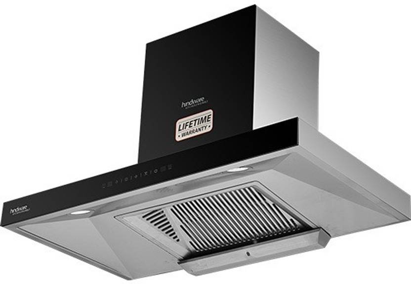 Hindware Alicia Plus 90 Cm wall mounted chimney for kitchen, Auto Clean