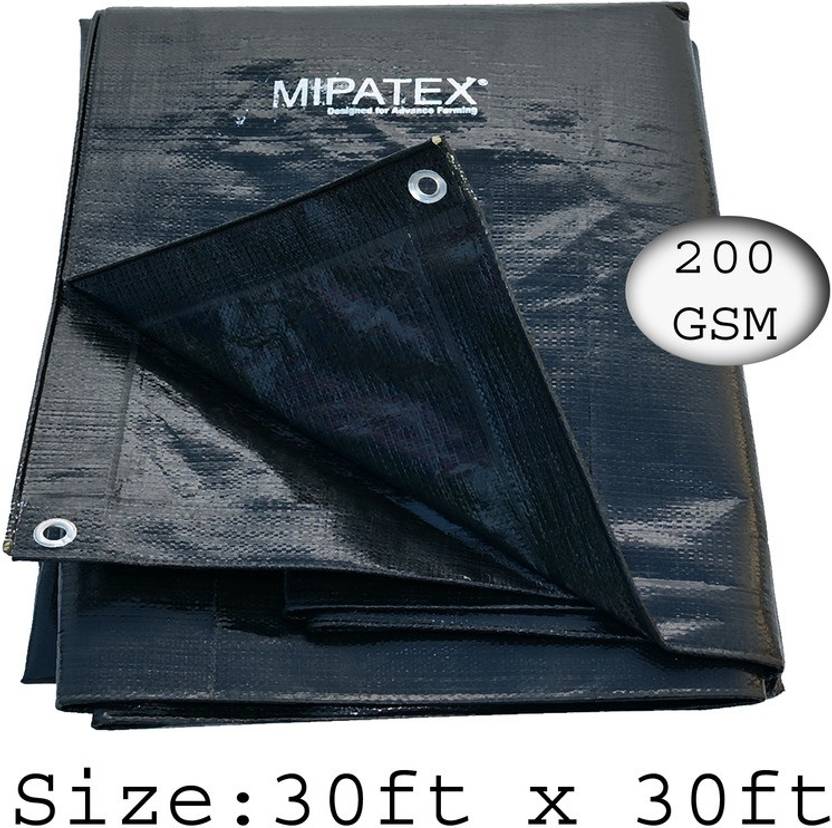 Mipatex Tarpaulin Sheet Waterproof Heavy Duty 30ft x 30ft, 200 GSM Plastic Cover Tent For