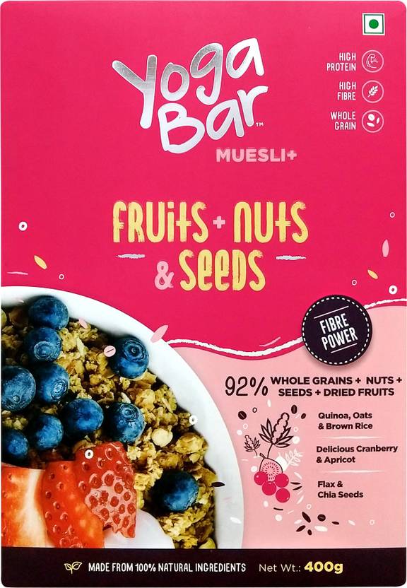 Yogabar Fruit + Nuts & Seeds Muesli Plus Box Price in India Buy