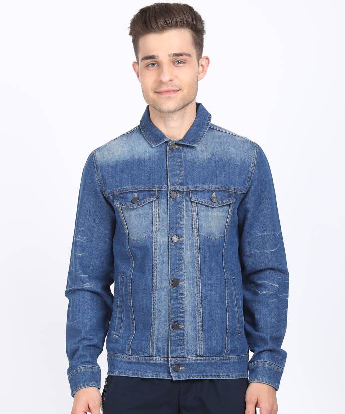 WROGN Full Sleeve Solid Men Denim Jacket - Buy WROGN Full Sleeve Solid Men Denim  Jacket Online at Best Prices in India 