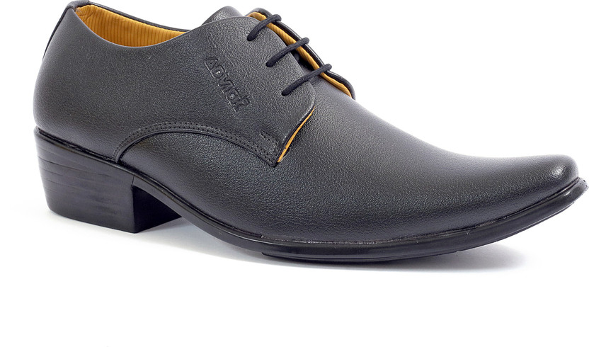 Advick Men's Black Formal Shoes Lace Up 