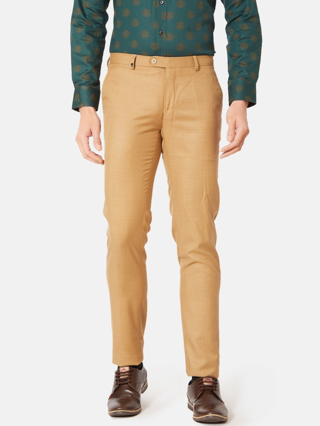 OXEMBERG Slim Fit Men Brown Trousers 