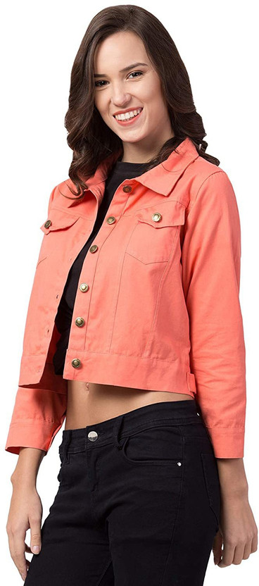 Full Sleeve Solid Women Denim Jacket 