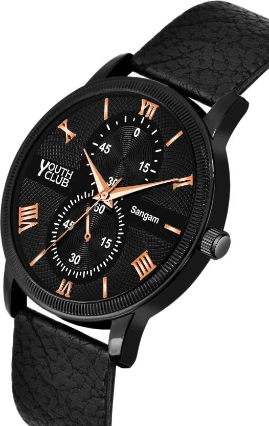 YOUTH CLUB YCS-201G YCS-201G YOUTH CLUB Designer , attractive , simple stylish looking watch for boys multi functioning looking black colour dial