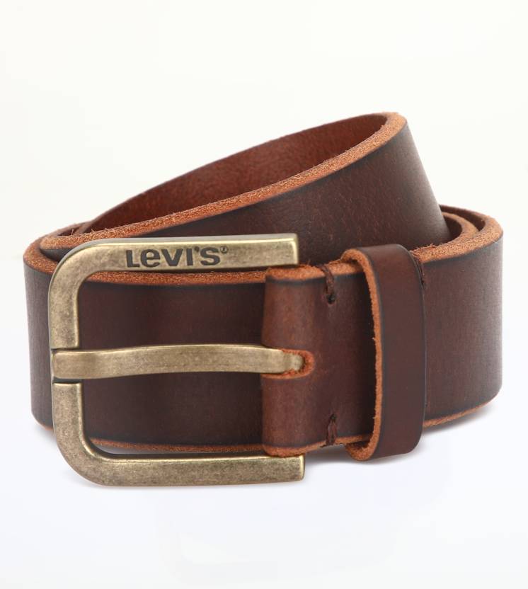 LEVI'S Men Casual Brown Genuine Leather Belt TAN - Price in India |  
