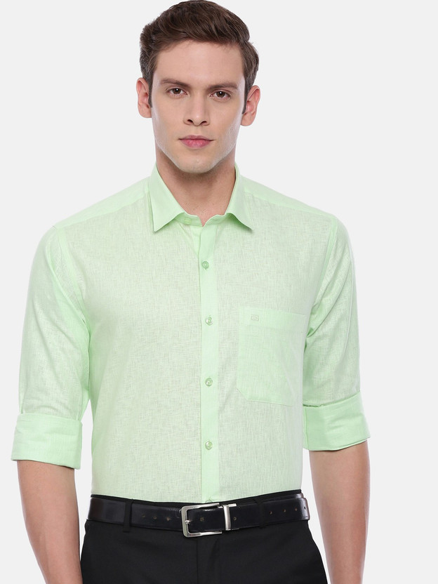 Ariser Men Solid Formal Green Shirt 
