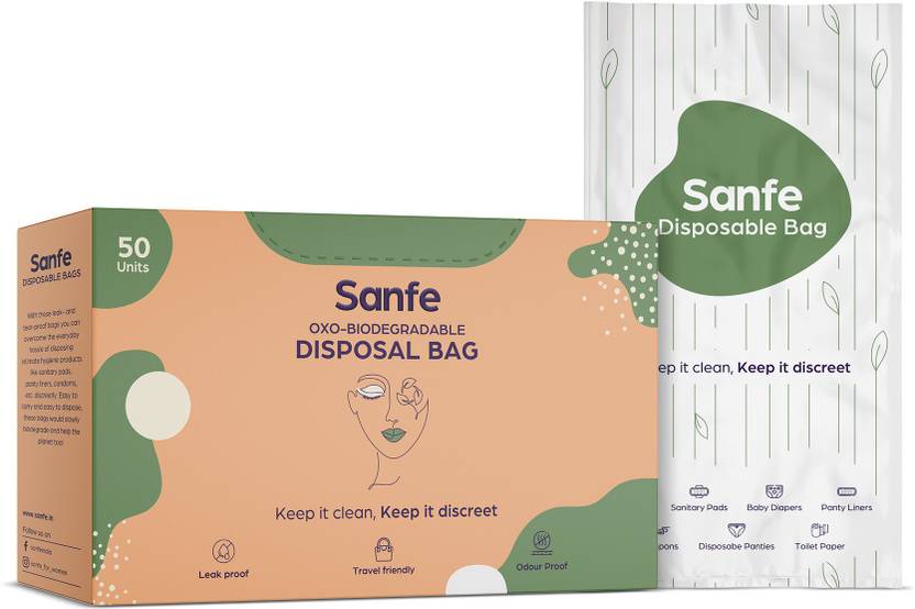 Sanfe Oxobiodegradable Disposal Bag for sanitary pads, tampons