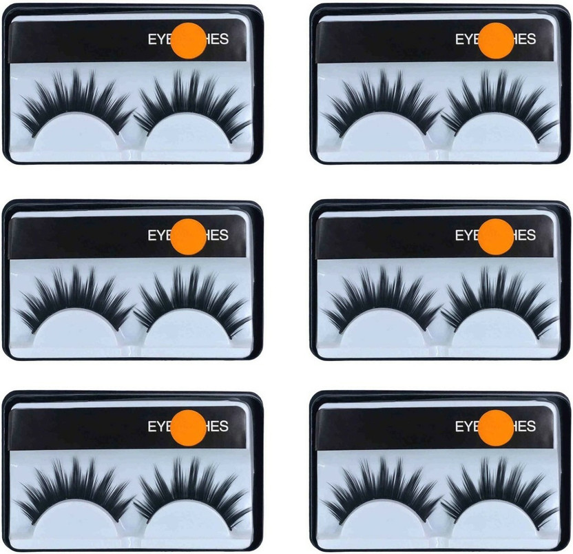 SKYBOAT BEST IN CLASS BULK EXTENSION FALSE AND THICK EYELASH FOR WOMEN PAIR OF 6(Pack of 12)