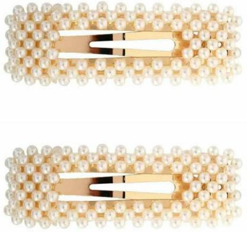 Hair Accessories Pearl Party Fancy Hair Clip (White) Hair Clip Price in