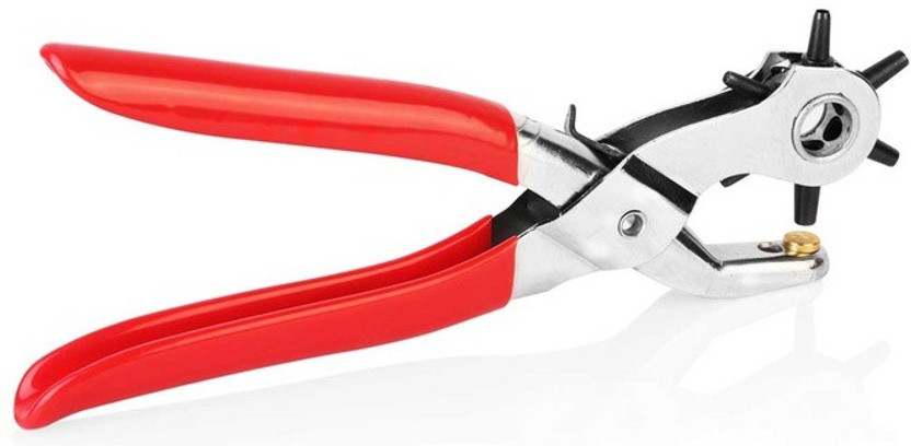 Drunna Revolving Leather Belt Hole Punch Plier with Multi Tool Manual Belts Puncher Maker Machine Punch Plier(Length : 8.66 inch)