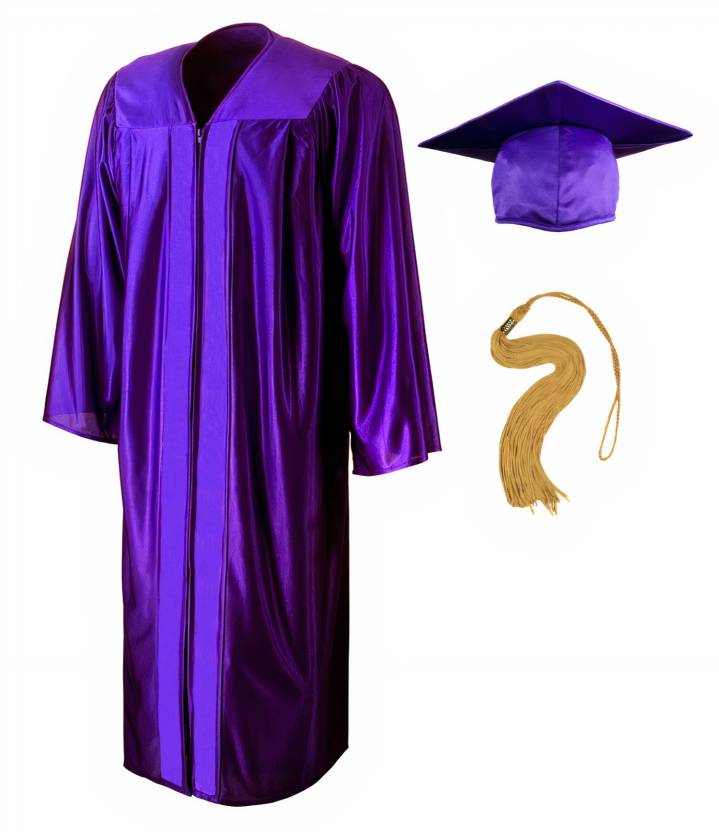 MeraConvocation Purple Shiny Convocation Gown and Cap Graduation Gown ...