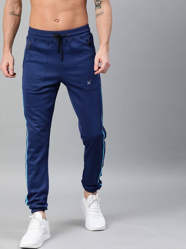 HRX by Hrithik Roshan Solid Men Blue Track Pants Buy HRX by Hrithik