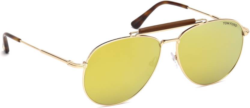 Buy TOM FORD Aviator Sunglasses Yellow For Men Online @ Best Prices in  India 