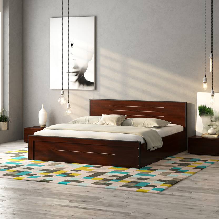 KURLON Hazzle Engineered Wood Queen Box Bed Price in India Buy KURLON