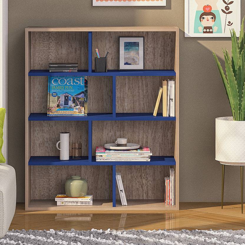 Flipkart Perfect Homes Junior Caramel Engineered Wood Open Book Shelf