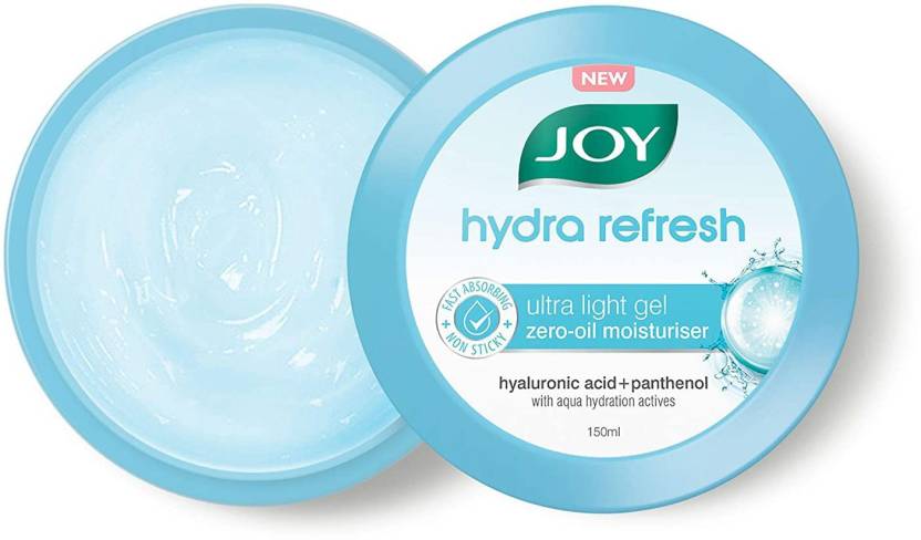 Joy Hydra Refresh Ultra Light Gel Zero-Oil | Moisturizer Cream | Hyaluronic Acid + Panthenol | With Aqua Hydration Actives | Skin Moisturizer for face | Fast Absorbing | For Normal to Oily Skin  (150 ml)