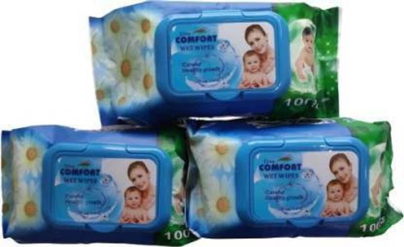 Comfort Baby Wipes (100) Pieces Pack of 3 (standard product quality