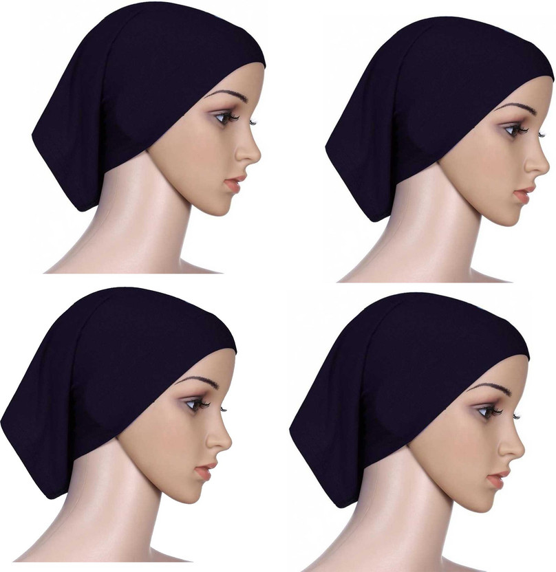 MONATI Solid Navy Blue Under Scarf Cap 