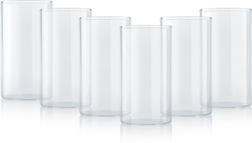 BOROSIL (Pack of 6) Vision Large Glass Set Water/Juice Glass(350 ml, Glass, Clear)