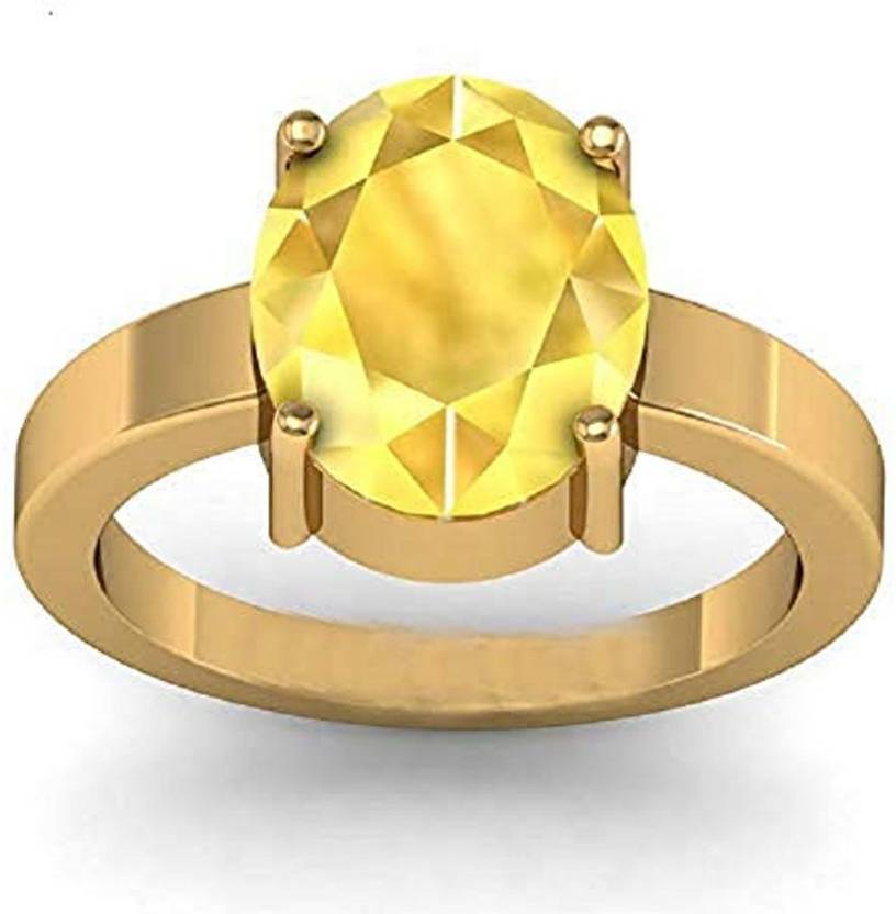 PARTH GEMS Yellow Gold Plating Astrology Ring for Man & Woman ...