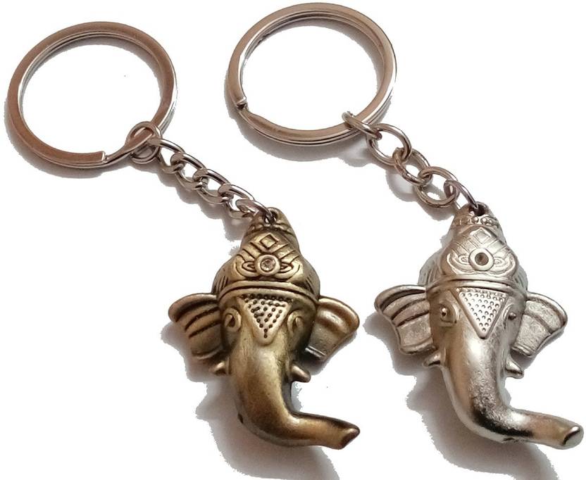 kd collections Ganesh KeychainGanesha Keychain MetalGanesh Key Chain