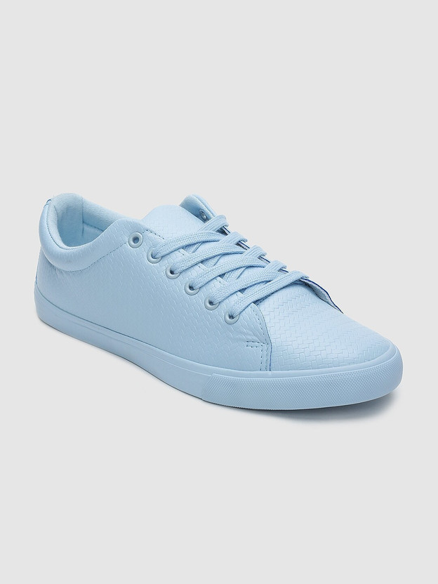 WROGN Men Blue Textured Sneakers