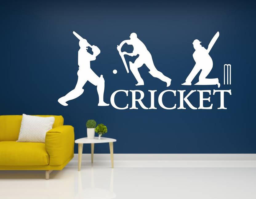 sp decals 128 cm Cricket Wall Sticker Cricket Player Wall Decal Sticker