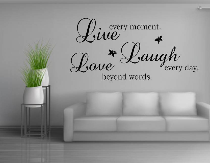 Jnm Decals 1 cm Love Quote Wall Decal Sticker (pvc vinyl,black) Self