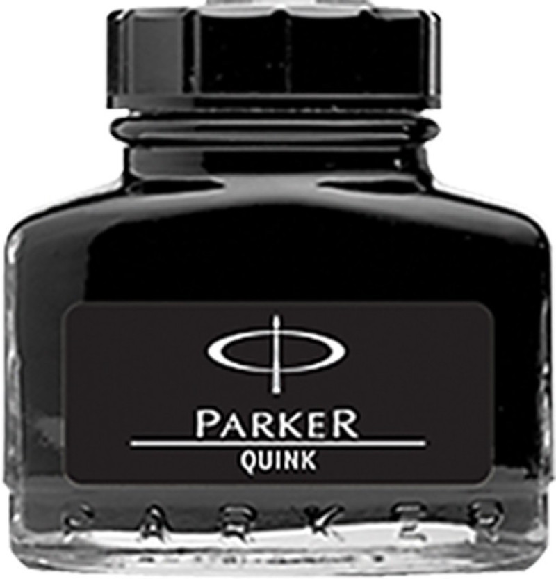 Parker Quink Ink Bottle - Black (Pack of 1)(Ink Color - Black)