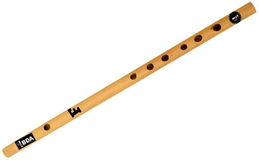 IBDA Flute F Scale for Beginner Bamboo Bansuri 19 inch Sanitized Go Vocal for Local for Learners Bamboo Flute(48 cm)