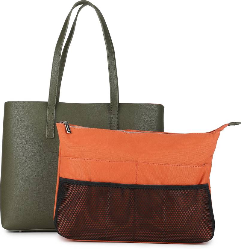 Allen Solly Pink Tote Women Pink Tote Olive Price in India